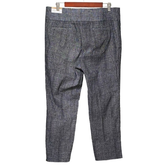 Cooper & Ella Plaid Ankle Pants Black White Stretch Career Trousers Size 14 NWT - Picture 3 of 9